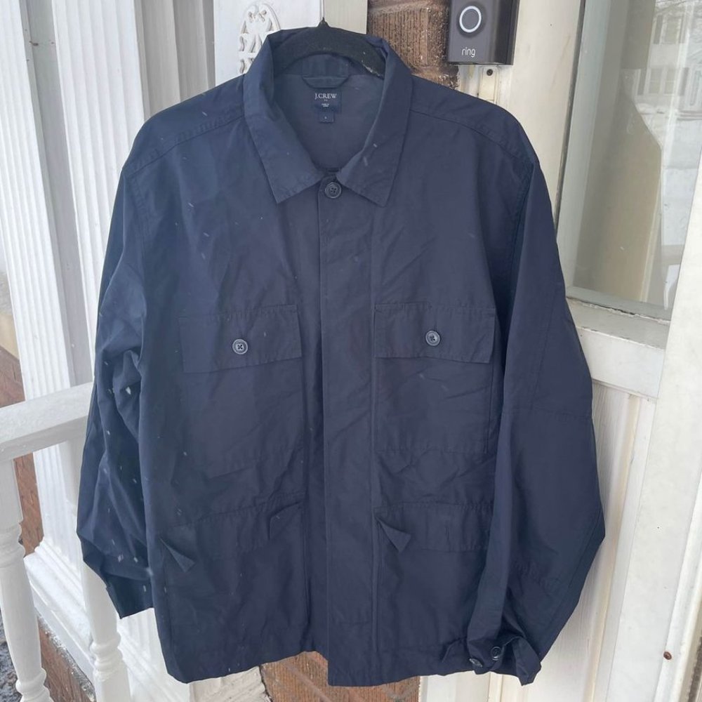 J Crew Men’s Navy Blue Nylon Coat